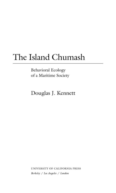 Cover image for book The Island Chumash