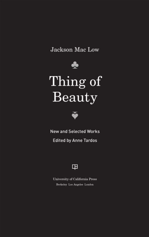 Cover image for book Thing of Beauty