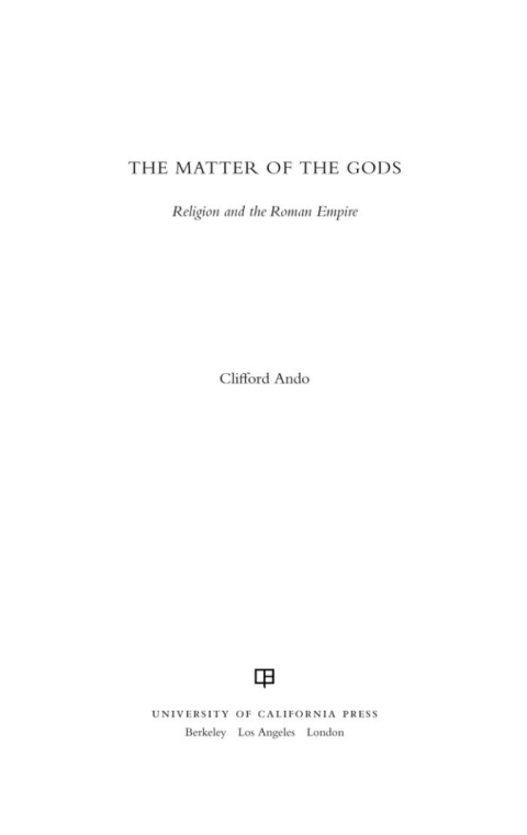 Cover image for book The Matter of the Gods