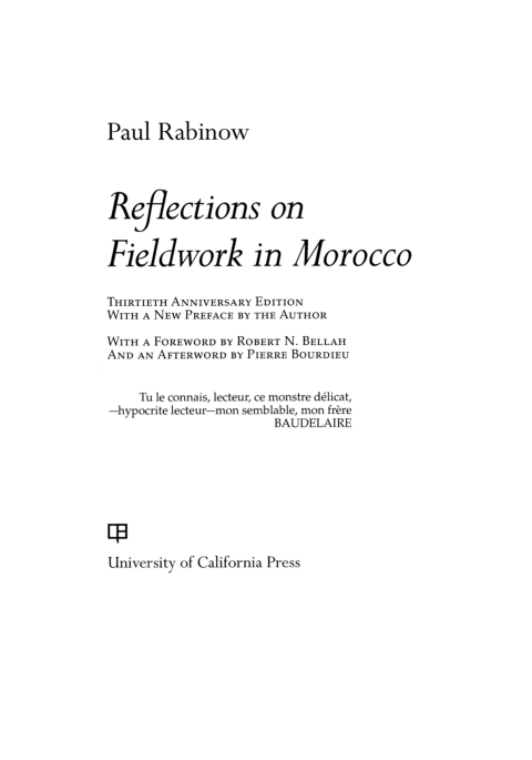 Cover image for book Reflections on Fieldwork in Morocco