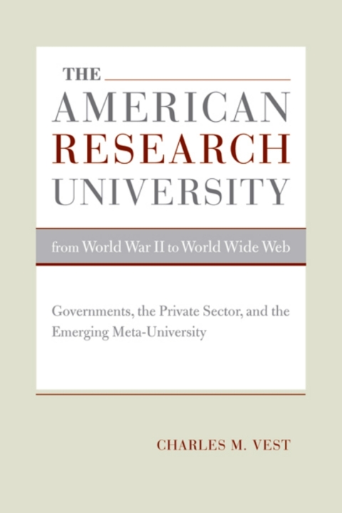Cover image for book The American Research University from World War II to World Wide Web