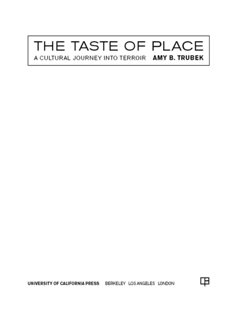 Cover image for book The Taste of Place