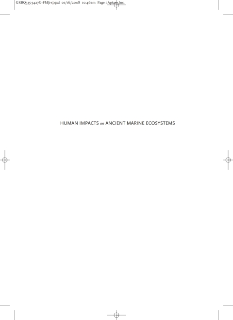 Cover image for book Human Impacts on Ancient Marine Ecosystems