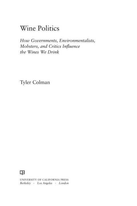 Cover image for book Wine Politics