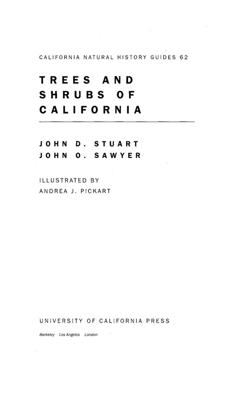 Cover image for book Trees and Shrubs of California