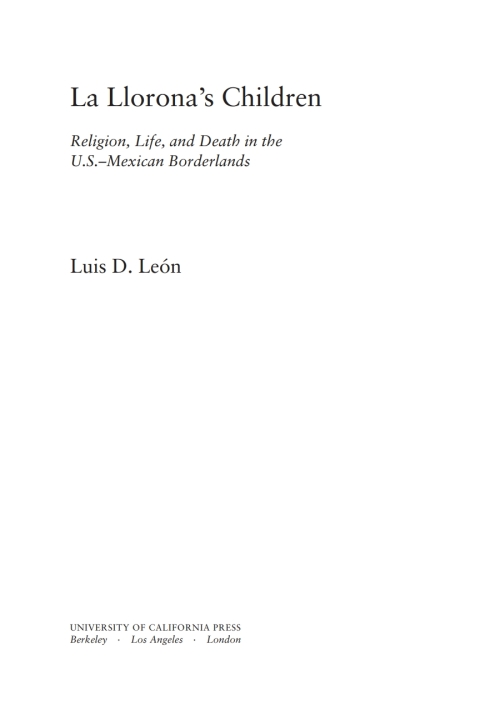 Cover image for book La Llorona's Children