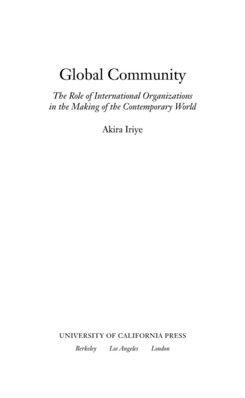 Cover image for book Global Community