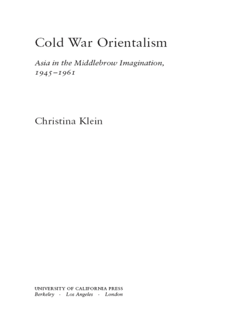 Cover image for book Cold War Orientalism