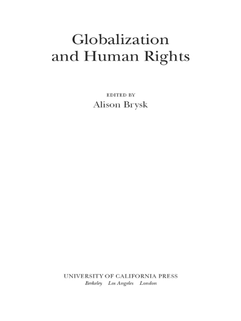 Cover image for book Globalization and Human Rights