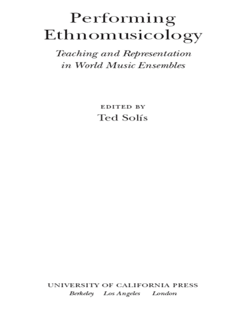 Cover image for book Performing Ethnomusicology