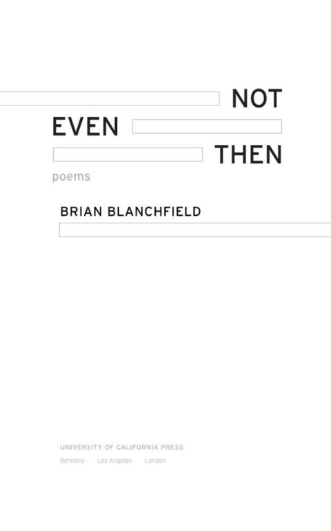 Cover image for book Not Even Then