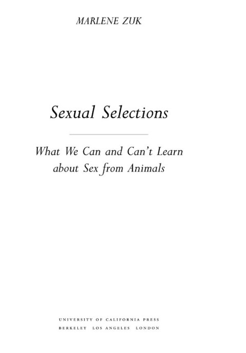 Cover image for book Sexual Selections