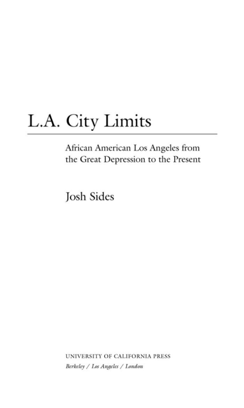 Cover image for book L.A. City Limits