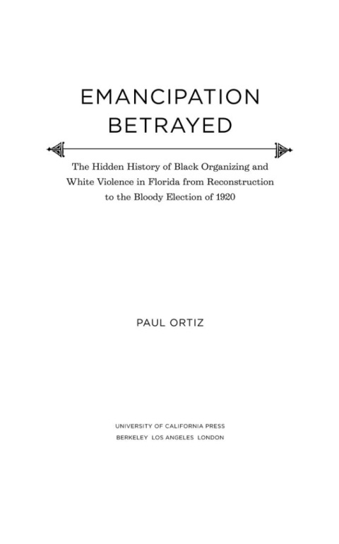 Cover image for book Emancipation Betrayed