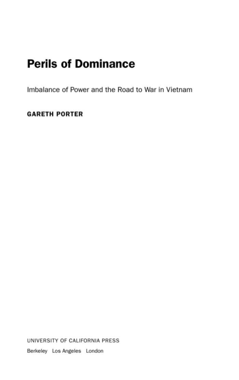 Cover image for book Perils of Dominance