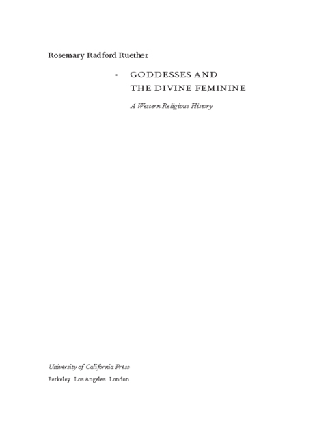 Cover image for book Goddesses and the Divine Feminine