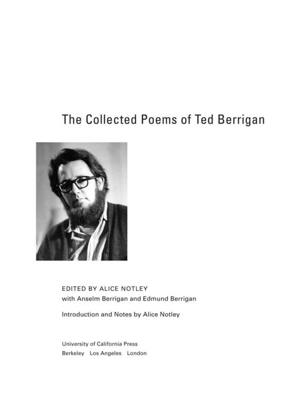 Reflowable The Collected Poems of Ted Berrigan; $46.56