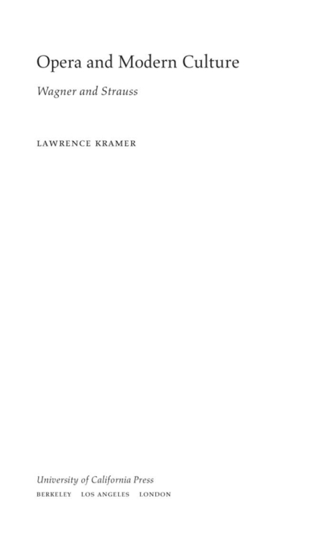 Cover image for book Opera and Modern Culture