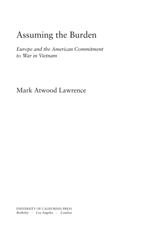 Cover image for book Assuming the Burden