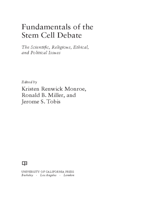 Cover image for book Fundamentals of the Stem Cell Debate