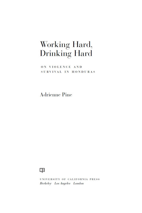Cover image for book Working Hard, Drinking Hard