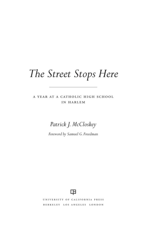 Cover image for book The Street Stops Here