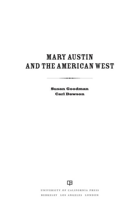 Cover image for book Mary Austin and the American West