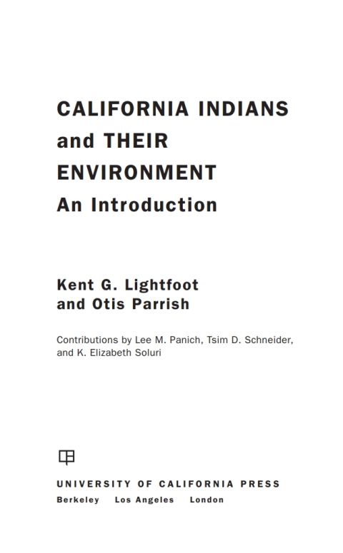 Cover image for book California Indians and Their Environment