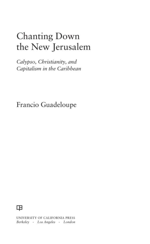 Cover image for book Chanting Down the New Jerusalem