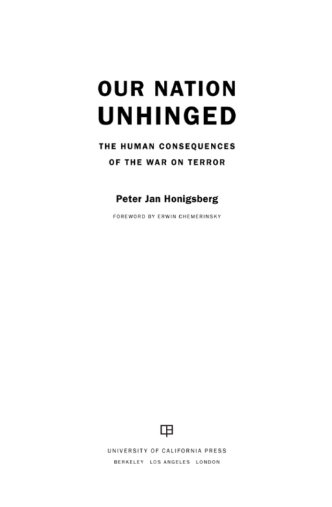 Cover image for book Our Nation Unhinged