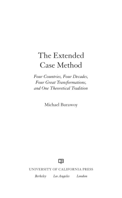 Cover image for book The Extended Case Method