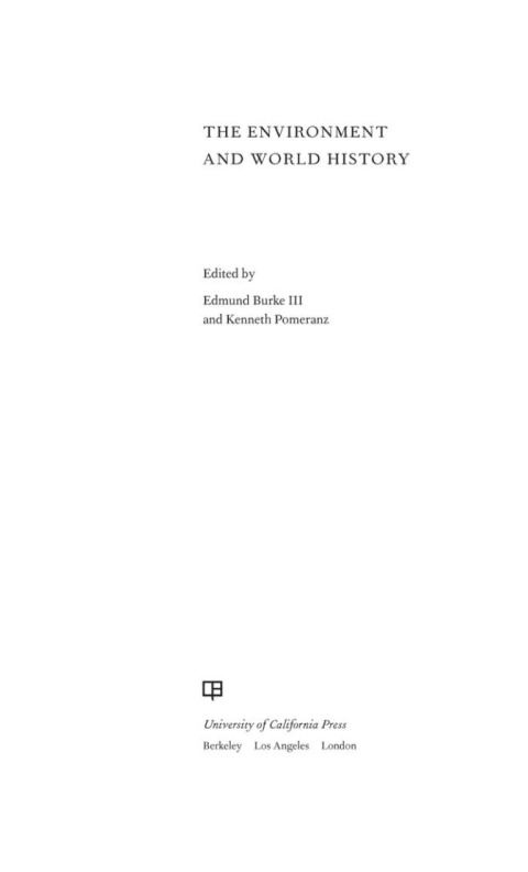 Cover image for book The Environment and World History
