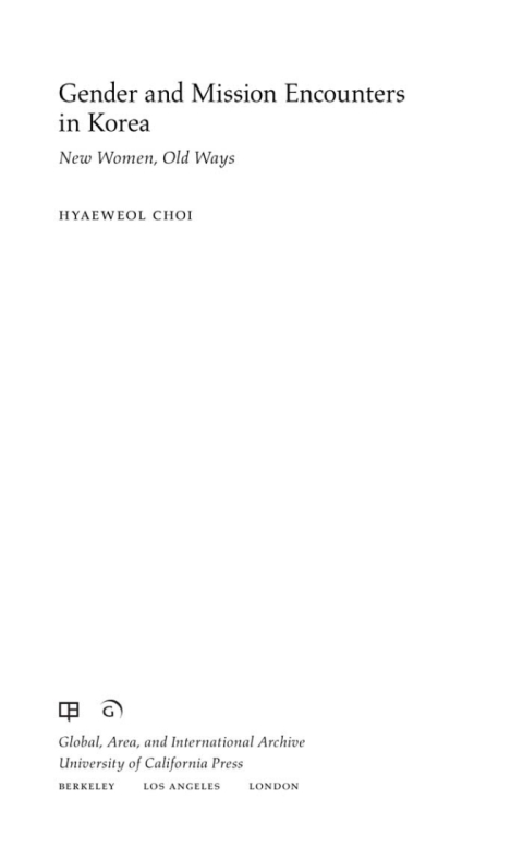Cover image for book Gender and Mission Encounters in Korea