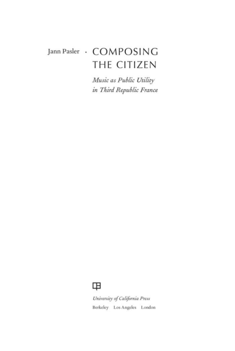 Cover image for book Composing the Citizen
