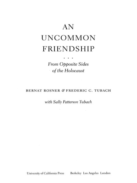 Cover image for book An Uncommon Friendship
