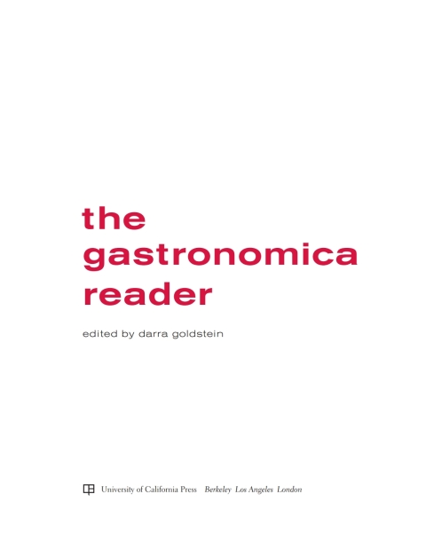 Cover image for book The Gastronomica Reader