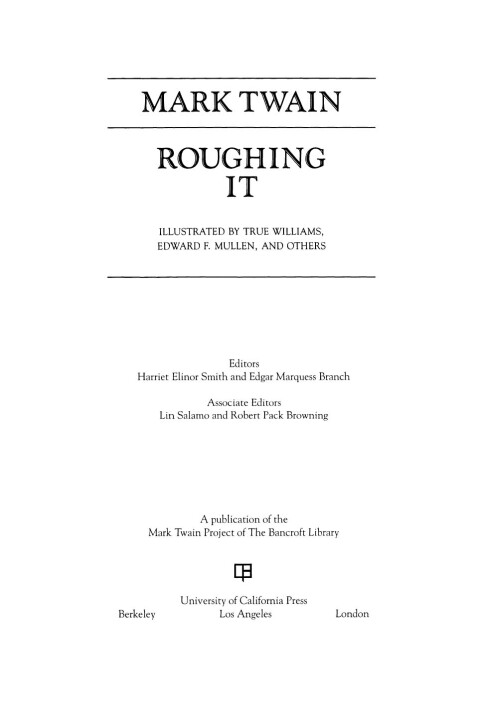 Cover image for book Roughing It