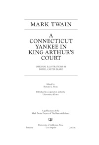 Cover image: A Connecticut Yankee in King Arthur's Court 1st edition 9780520268166