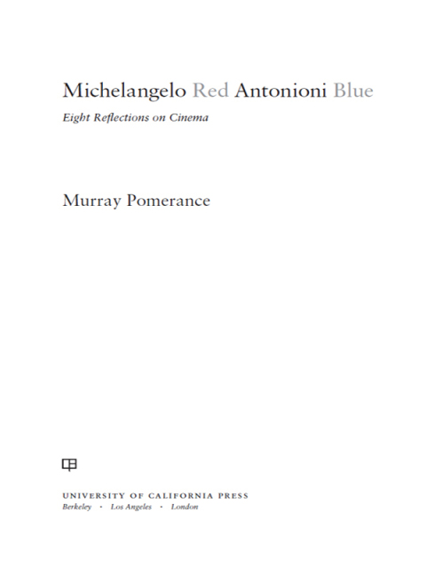 Cover image for book Michelangelo Red Antonioni Blue
