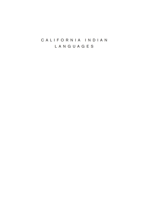 Cover image for book California Indian Languages