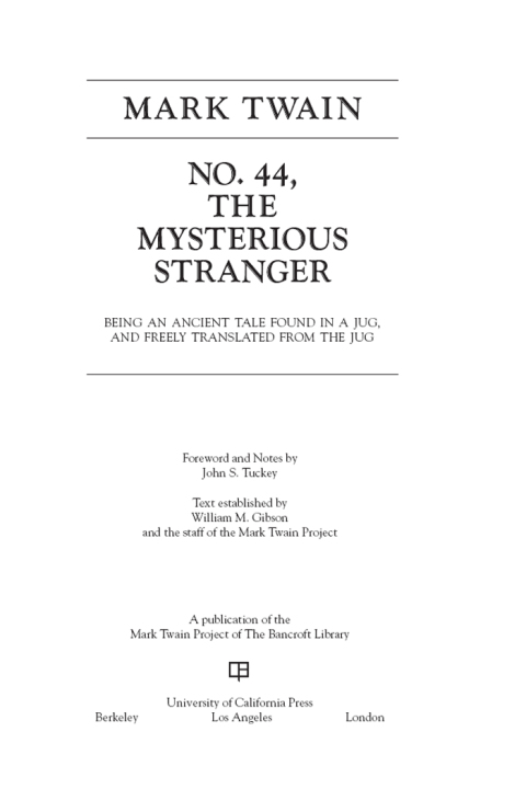 Cover image for book No. 44, The Mysterious Stranger