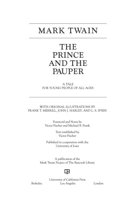 Cover image for book The Prince and the Pauper