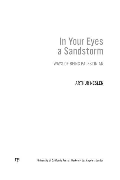 Cover image for book In Your Eyes a Sandstorm