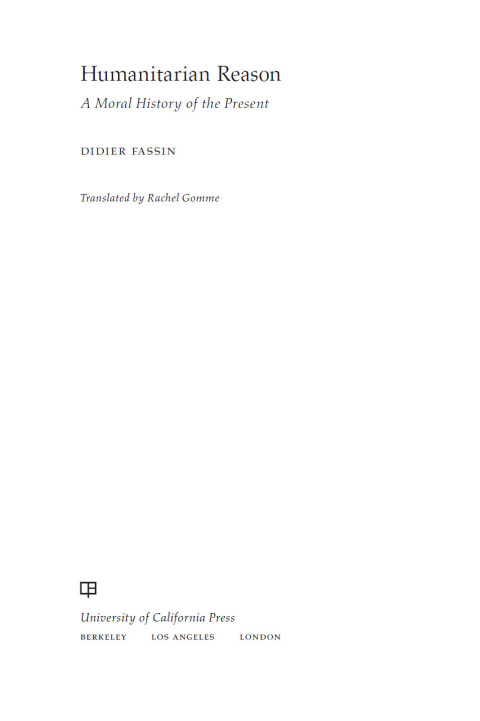 Cover image for book Humanitarian Reason