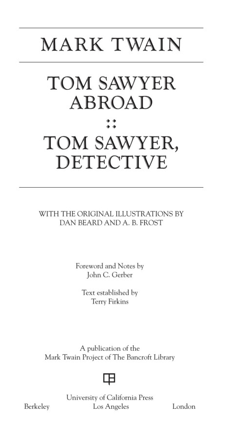 Cover image for book Tom Sawyer Abroad / Tom Sawyer, Detective