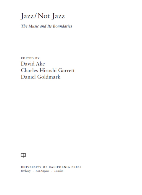 Cover image for book Jazz/Not Jazz