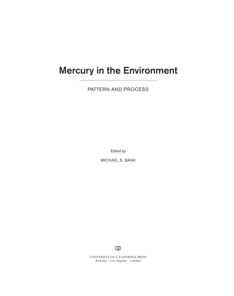 Cover image for book Mercury in the Environment