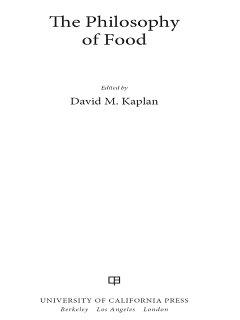 Cover image for book The Philosophy of Food