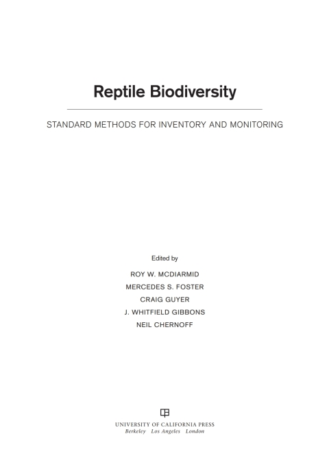 Cover image for book Reptile Biodiversity