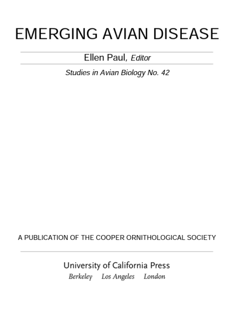 Cover image for book Emerging Avian Disease